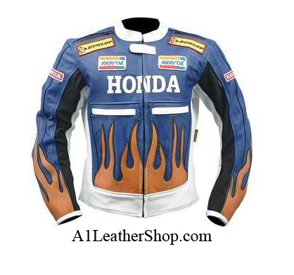 New stylish Honda Repsol Dunlop Motorbike Leather Jacket