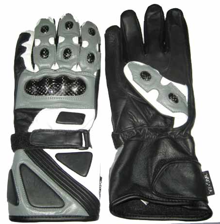 Motorbike Black Color Leather Gloves