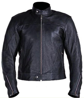 Full black colour motorcycle leather jacket