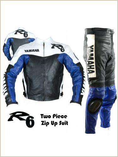 Yamaha R6 blue black white Motorbike Racing Suit